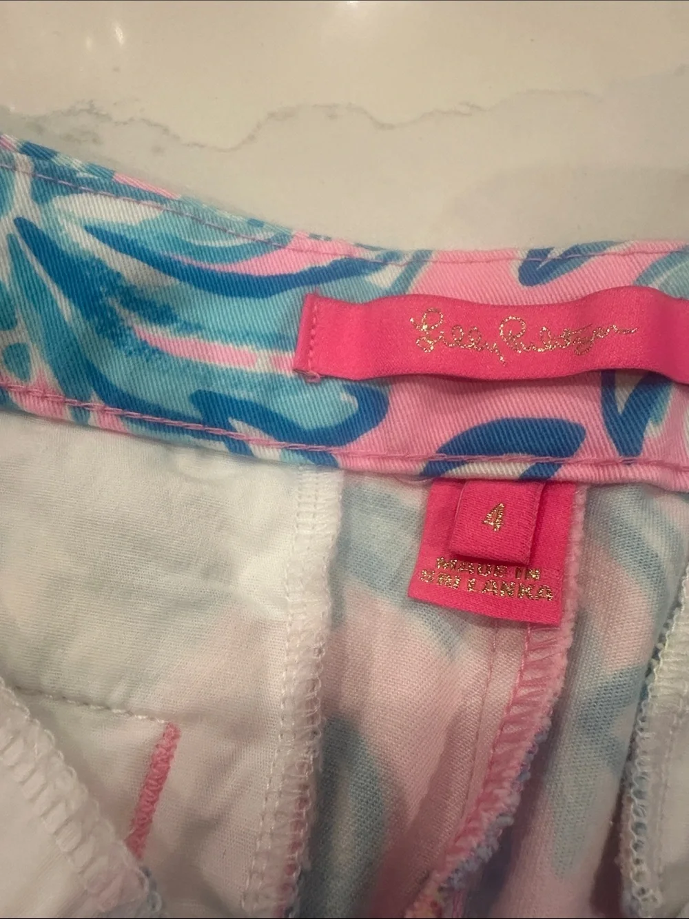Lilly Pulitzer Buttercup stretch shorts in Pelican Pink Beat the heat pineapples